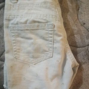 Cut off jean shorts.